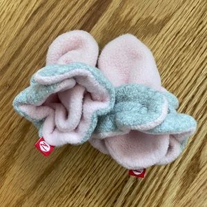 COPY - Zutano booties size 6M pink and grey